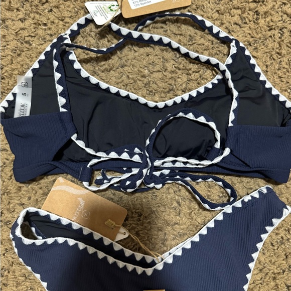 Navy and White Bikini Set - Picture 7 of 8